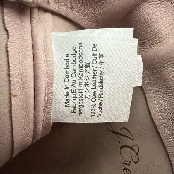 J.Crew Women's $118 London Drawstring Bag Leather Dusty Shell Beige Pink BE897 - Picture 8 of 10